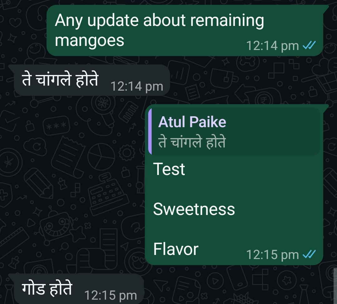 Customer testimonial for BulFresh Alphonso mangoes