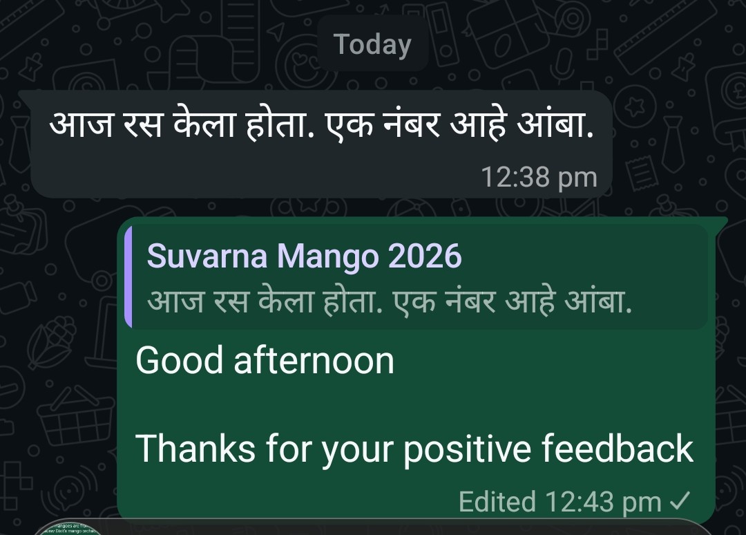 Customer testimonial for BulFresh Alphonso mangoes